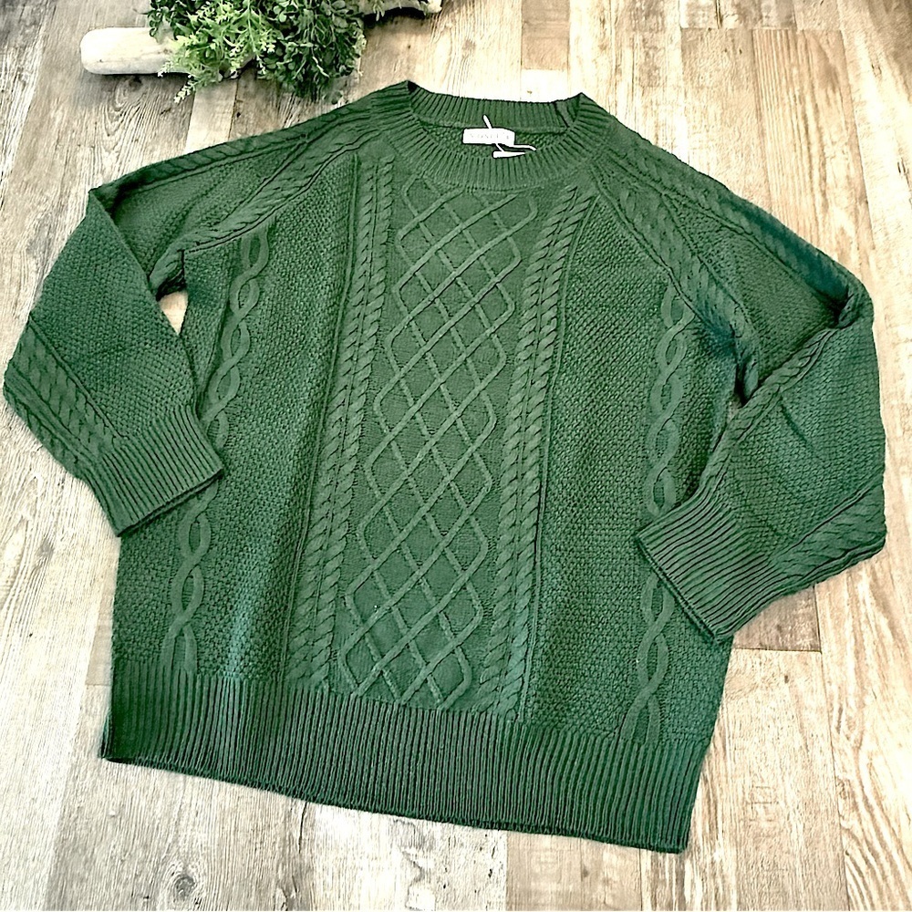 MOSHU Green Longer Length Sweater Size Medium New with Tags
